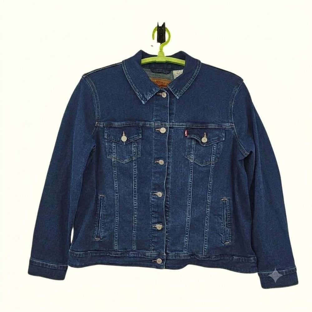 Levi's Original Trucker Denim Jacket Women's 2X Dark Wash Blue